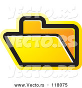 Vector of a Yellow File Folder Icon by Lal Perera