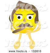 Vector of a Yellow Smiley Face Man Smoking a Cigar by Rasmussen Images