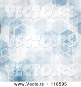 Vector of Abstract Blue Hexagon Background by KJ Pargeter
