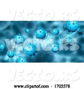 Vector of Abstract Medical Banner with Covid 19 Virus Cells by KJ Pargeter