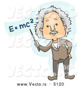 Vector of Albert Einstein Teaching E Equals Mc Squared Mean by BNP Design Studio