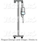 Vector of an IV Fluid Stand by Pams Clipart