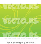 Vector of an Organic Green Background with Curling Vines by John Schwegel