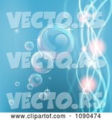 Vector of Background of Bubbles in Water with Waves and Orbs by AtStockIllustration