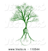 Vector of Bare Tree with Light Bulb Shaped Roots by AtStockIllustration