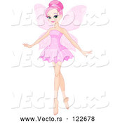 Vector of Beautiful Pink Haired Ballerina Fairy by Pushkin