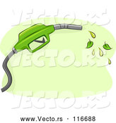 Vector of Biofuel Gas Nozzle with Leaves by BNP Design Studio