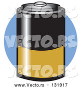 Vector of Black and Gold D Battery by Andy Nortnik