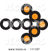Vector of Black and Orange Arrow App Icon Button Design Element by ColorMagic