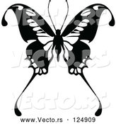 Vector of Black and White Flying Butterfly Logo - 11 by Dero