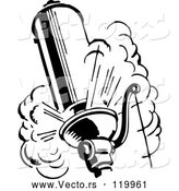 Vector of Black and White Retro Steam Whistle by BestVector