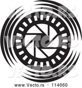 Vector of Black and White Shutter Icon by Lal Perera