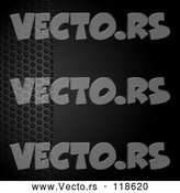 Vector of Black Background with a Panel of Metal Mesh and Text Space by Elaineitalia