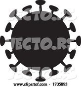 Vector of Black Silhouetted Coronavirus Icon by Any Vector