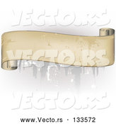 Vector of Blank Scroll Banner with Grunge Effect by Leo Blanchette