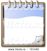 Vector of Blue and White Spiral Notebook Organizer Ready for Notes by Leo Blanchette
