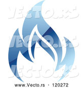 Vector of Blue Flame Natural Gas Logo by Vector Tradition SM