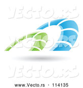 Vector of Blue Green Arches over Shadow by Cidepix