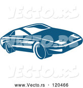 Vector of Blue Sports Car by Patrimonio