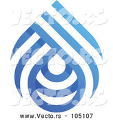 Vector of Blue White Water Drop by Elena