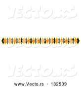 Vector of Border of Black and Orange Diamonds Clipart Illustration by Andy Nortnik