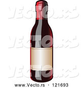 Vector of Bottle of Red Wine by Leo Blanchette