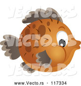 Vector of Brown Blowfish by Visekart