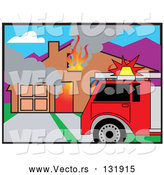Vector of Burning House by Andy Nortnik