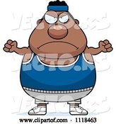 Vector of Cartoon Angry Plump Black Gym Guy by Cory Thoman