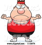 Vector of Cartoon Angry Plump White Gym Guy by Cory Thoman