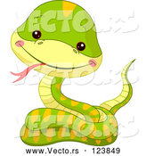 Vector of Cartoon Baby Zoo Snake by Pushkin