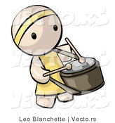 Vector of Cartoon Chinese Drummer Guy by Leo Blanchette