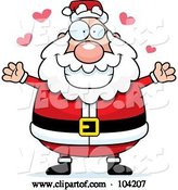 Vector of Cartoon Chubby Amorous Santa by Cory Thoman