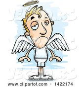 Vector of Cartoon Doodled Depressed Male Angel by Cory Thoman