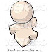 Vector of Cartoon Featureless Person Sitting by Leo Blanchette