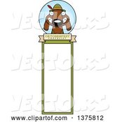 Vector of Cartoon German Oktoberfest Dachshund Dog Wearing Lederhosen Bookmark by Cory Thoman
