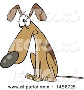Vector of Cartoon Guilty Dog Sitting by Toonaday