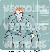 Vector of Cartoon Guy Self Quarantine Inside House Illustration by BNP Design Studio