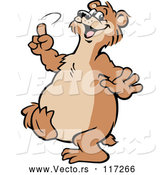 Vector of Cartoon Happy Bear Dancing by Johnny Sajem