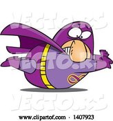 Vector of Cartoon Heavy White Male Super Hero Stuck on the Ground by Toonaday