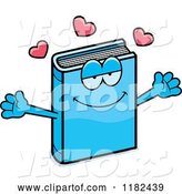 Vector of Cartoon Loving Blue Book Mascot by Cory Thoman
