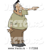 Vector of Cartoon Mad Indian Guy Pointing by Djart