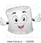 Vector of Cartoon Marshmallow Mascot Holding Two Thumbs up by BNP Design Studio