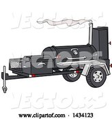 Vector of Cartoon Meadow Creek TS120 Barbeque Smoker Trailer by LaffToon