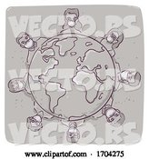 Vector of Cartoon Pandemic Global Health Threat Illustration by BNP Design Studio