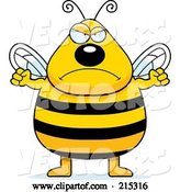 Vector of Cartoon Plump Angry Bee by Cory Thoman