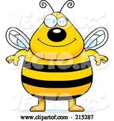 Vector of Cartoon Plump Bee Standing on His Hind Legs by Cory Thoman