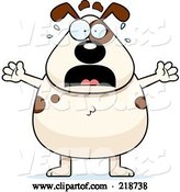 Vector of Cartoon Plump Dog Freaking out by Cory Thoman