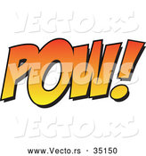 Vector of Cartoon 'POW!' Word by Toonaday