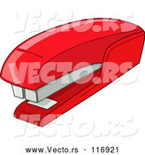 Vector of Cartoon Red Stapler by Yayayoyo
